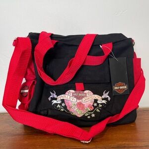 Harley Davidson NWT Y2K handbag shoulderbag crossbody Black Red